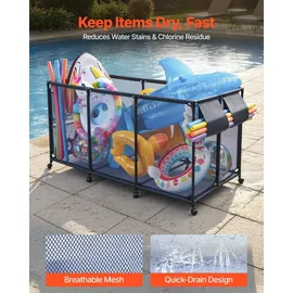Vevor Aufbewahrungskorb 175,5 x 81,5 x 89,0 cm schwarz