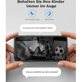 Reolink 5MP PTZ Überwachungskamera Auto-Tracking, 3X Zoom, Baby Monitor mit Mensch/Haustiererkennung, Schwarz