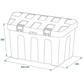PRO PLUS ProPlus 340061 Werkzeugkiste-Deichselbox PP 630 x 320 x 355 mm mm