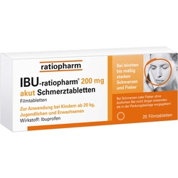 Ibu-Ratiopharm 200 mg akut Schmerztbl.Filmtabl. 20 St