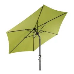 Lex XL Alu Sonnenschirm Ø2,5 m Kurbelschirm Garten Balkon Terrasse knickbar limegrün : Lime-grün