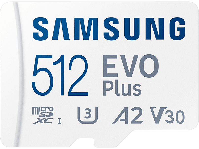 512GB Samsung EVO Plus MicroSDXC 130MB/s Adapter