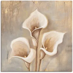 Wandbild ARTLAND "Antike Blüten", beige (farbe bild(er): naturfarben), B:40cm H:40cm, Bilder, als Alubild, Outdoorbild, Leinwandbild, Poster, Wandaufkleber