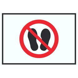 Betreten der Fläche verboten Symbol Schild A4 (210x297mm)