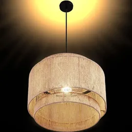 Tectake tectake® Pendelleuchte Lignea Lux Boho-Stil, Wickeltechnik, 40 W, 46 x 32 cm