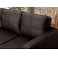 Vente-unique Ecksofa - Kunstleder - Braun - ACKLEY