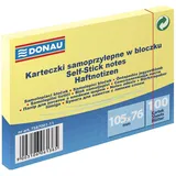 Donau Elektronik DONAU Haftnotizen 7587001-11, gelb, 102 x 75mm, selbstklebend, 100 Blatt