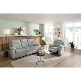 Home Affaire Relaxsessel »Lannilis mit Liegefunktion, Fernsehsessel« mit manueller oder elektrischer Relaxfunktion, hellgrau, grau