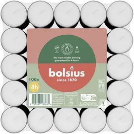 Bolsius Teelichte 100 St. weiß
