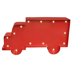 MARQUEE LIGHTS LED Dekolicht "T-Truck", rot, H: 13cm, Lampen, Wandlampe, Tischlampe LKW, Lastwagen 14 Leuchtmittel - 23x13 cm