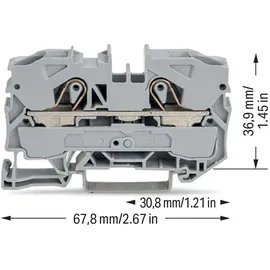 WAGO GmbH& Co. KG Durchgangsklemme 2-Leiter, TS 35 2010-1201