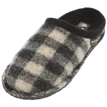 HAFLINGER Flair Plaid Pantoffeln Weiß 40
