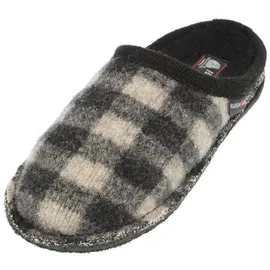 HAFLINGER Flair Plaid Pantoffeln Weiß 40
