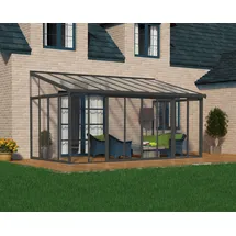 CANOPIA San Remo Alu grau Polycarbonat 3 mm / Dach HKP 8 mm 16,38 m2