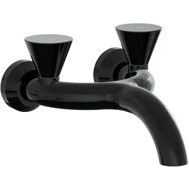 Vitra Liquid Zweigriff-Waschtischarmatur Schwarz Hochglanz