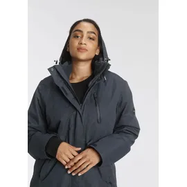 POLARINO 3-in-1-Funktionsjacke POLARINO, Damen, Gr. 50, blau (marine), Web, Obermaterial: 100% Polyester. Futter: 100% Polyester. Innenjacke: 100% Polyester, unifarben, bequem hüftbedeckend, mit verstellbarem Klettverschluss, Jacken, Außenjacke: 3.