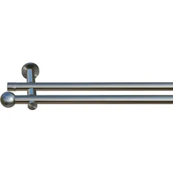 Gardinenstange INDEKO "Colombes", silber (edelstahlfarben), L:210cm, Eisen, Gardinenstangen