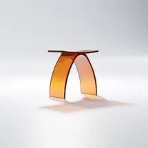Steinberg Serie 432 Hocker, aus Polyresin, 415x225x420mm, 432710031, Farbe: Amber