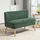 Homcom Sofa 2 Sitzer Couch, Kleine Loveseat mit Cord-Optik Modern Polstersofa für Wohnzimmer, Schlafzimmer, kleinen Raum, Grün 117 x 56,5 x 77 cm