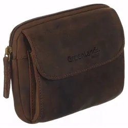 Gürteltasche GREENLAND NATURE, Damen, Gr. B/H/T: 19cm x 14cm x 6cm, braun, Rindsleder, used, Taschen, robust