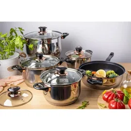 Kinghoff Topf-Set 12-tlg. Kochtöpfe + Teflon Pfanne