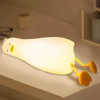 PQETBV Ente Nachtlicht für Kinder Touch-Steuerung Ente Silikon Lampe Dimmbar mit Timer, Ente Nachtlicht Kinder, Nachtlicht, Ente Geschenke für Kinder-Schlafzimmer Dekor-Kinder Geschenke