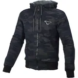 Macna Nuclone Motorrad Zip Hoodie (Black/Camouflage,L)