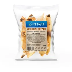 PETMEX Kaninchenohren 100g natürlicher Kauartikel für Hunde