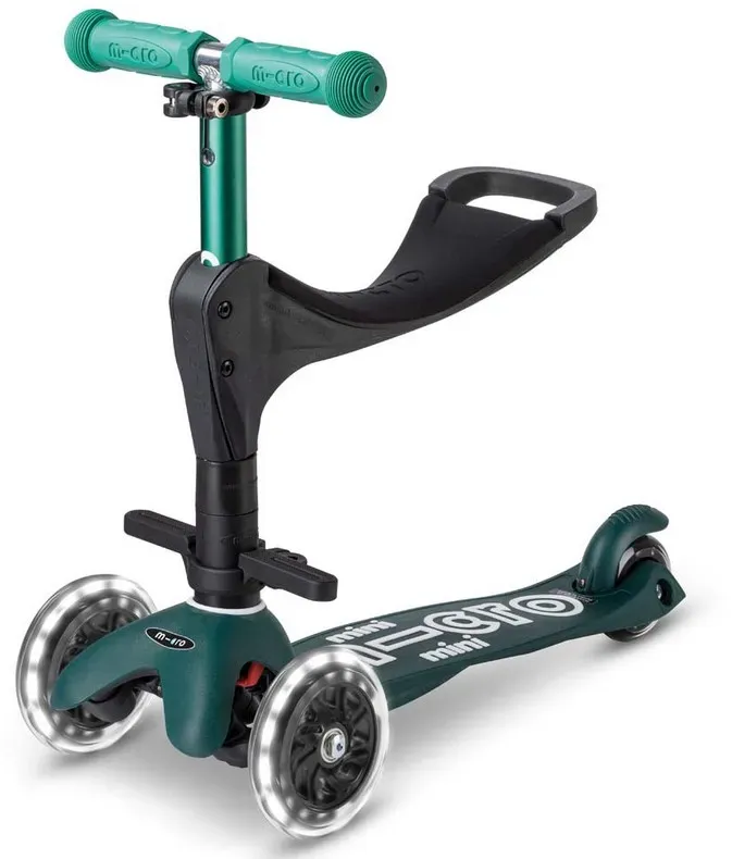 Scooter Mini MICRO 3in1 DELUXE ECO LED grün - MMD167