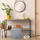 Relaxdays Sitzhocker mit Stauraum, gepolstert, Faltbarer Stoffhocker, Wohnzimmer, Flur, HxBxT: 49 x 48,5 x 27 cm, grau