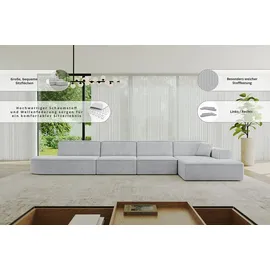 altdecor Ecksofa Ottomane Rechts IREA-L3-v3 412x165x77 cm Bordeauxrot