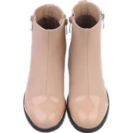 Ital-Design Stiefelette in Beige | Gr.: 36