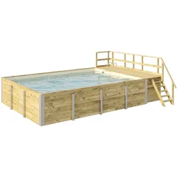Weka Gartenpool inkl. Sonnendeck - braun