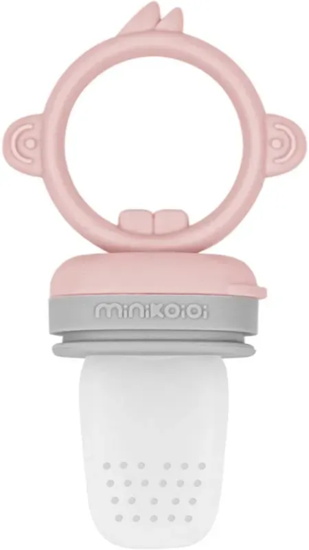 Minikoioi Feeder Teether Pinky Pink/ Powder Grey Fruchtsauger Pinky Pink/Powder Grey