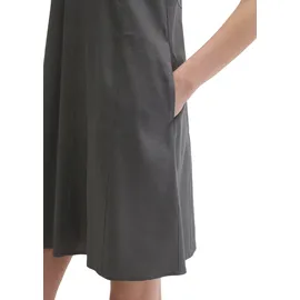 Marc O'Polo "aus Viskose-Leinen-Stretch", Damen, Gr. 46, Normalgrößen, oxide grau, Obermaterial: 53% Leinen, 45% Viskose, 2% Elasthan, unifarben, regular fit wadenlang, Rundhals, Kleider Midikleid