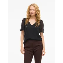 VILA T-Shirt VIFALIA V-NECK schwarz L/XL (42)