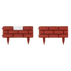 Lex Beetumrandung 4er Set Rasenkante Garten Beeteinfassung Solar Beleuchtung braun