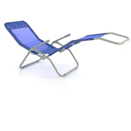 VCM Gartenliege 160 x 48 x 100 cm Blau