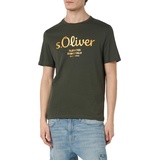 s.Oliver T-Shirt, mit Label-Print, Oliv, M