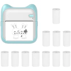 Mini Tasche Foto Drucker Tragbare Thermo Druck Maschine 190dpi Drahtlose BT Verbindung für BL-2 blau