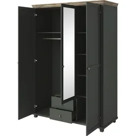 Home Affaire Drehtürenschrank HOME AFFAIRE "Evora, Landhausschrank in 3 verschieden Größen, Türen mit Soft- Close", grün (grün, lefkas, grün), B:154cm H:216cm T:62cm, ABS-Kunststoff, Dekorfolie, FSC-zertifizierter Holzwerkstoff, MDF, Schränke, Drehtürenschrank,