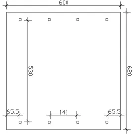 SKANHOLZ Doppelcarport Wallgau 6,20 x 6,00 m schiefergrau mit schwarzen Dachschindeln