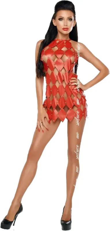 ME-SEDUCE - GWEN KLEIDEN NACKTER RÜCKEN ROT L/XL - L/XL