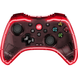 ready2gaming Pro Pad X LED Editon Controller Transparent/Rot für Nintendo Switch Lite, PlayStation 3