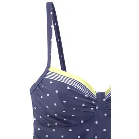 LASCANA Bügel-Tankini-Top Damen Blau/Gelb 40 Cup E