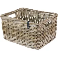 Basil DAX S Rattan Fahrradkorb grau