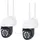 casativo-tech 2er-Set WLAN Outdoor Überwachungskamera 2K Weiß