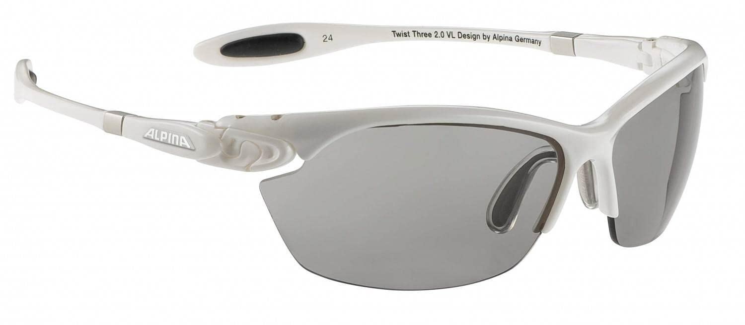ALPINA Sonnenbrille Performance Twist Three 2.0 VL Outdoorsport-Brille, White, One Size