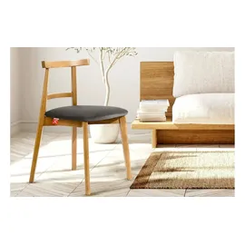 Konsimo Holzstuhl LILIO grau Eiche 2er Set