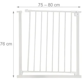 Relaxdays Treppenschutzgitter 75–80 cm Weiß